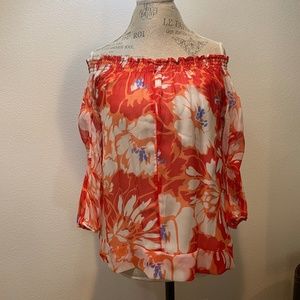 Beautiful off the shoulder floral top